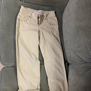 Khaki cargo pants/crops